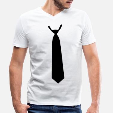 Krawatte Krawatte - Männer Bio T-Shirt mit V-Ausschnitt