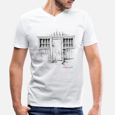 Vaja vajan ovi, the shed door - Miesten v-aukkoinen t-paita