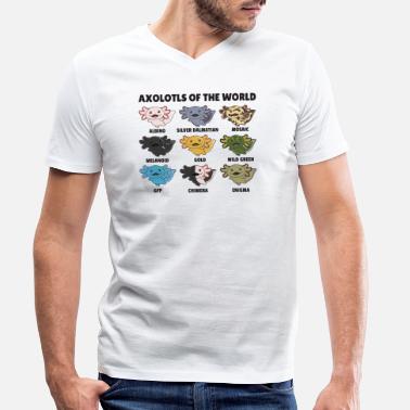 Relaxeed Axolotls from the world sweet animals Axolotl species - Men&#39;s Organic V-Neck T-Shirt