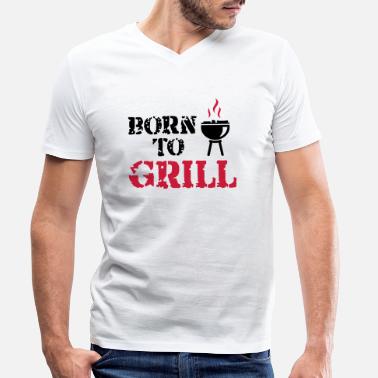 Born To Grill Born to Grill - T-skjorte med V-hals for menn