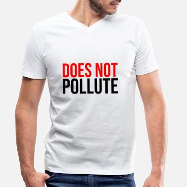 Forurenser forurenser ikke - T-skjorte med V-hals for menn