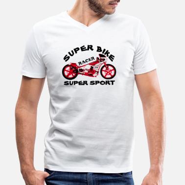Supercykel Supercykel - T-shirt med V-udskæring mænd