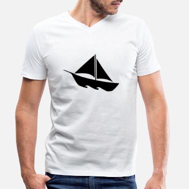 Boote Boote - Männer Bio T-Shirt mit V-Ausschnitt