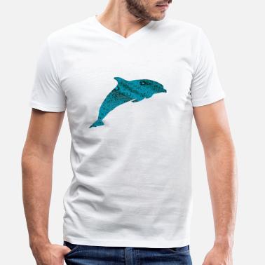 Sparkling Water Sparkling Water Dolphin - Men&#39;s Organic V-Neck T-Shirt