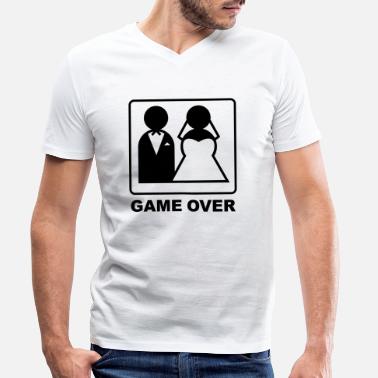 Game Over Game Over - Men&#39;s Organic V-Neck T-Shirt
