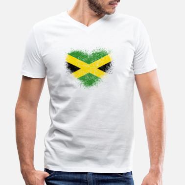 1057 C Bandera de Jamaica Adulto angustia de Camiseta jamaicano Cool Tee Para Hombre