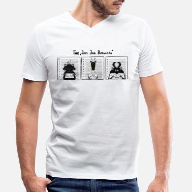 Jelonek Złodzieje dżemów - zabawny gang owadów - Koszulka męska z dekoltem w serek