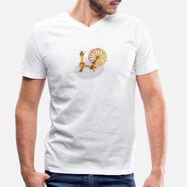 Tradycyjne Tradycyjne kołowrotek - Koszulka męska z dekoltem w serek
