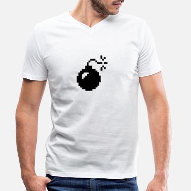 Bomba Drużyny bomba - Koszulka męska z dekoltem w serek