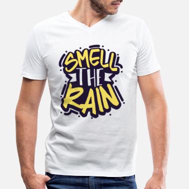 Zapach Zapach deszczu - Koszulka męska z dekoltem w serek