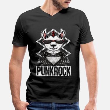Punk Rock Rock punk rock punk rocker punk rock musique punk - T-shirt bio col V Homme