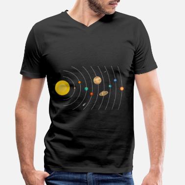 Raumfahrt Sonnensystem Astronomie Universum Raumfahrt - Männer Bio T-Shirt mit V-Ausschnitt