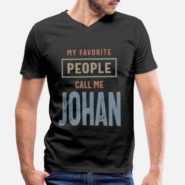 Johan Johan personalisierte Name Geburtstagsgeschenk - Männer Bio T-Shirt mit V-Ausschnitt