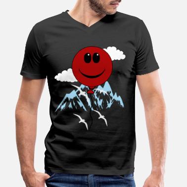 Grundgesetz Happy Luftballon Freiheit Frei Emotion Grundgesetz - T-skjorte med V-hals for menn