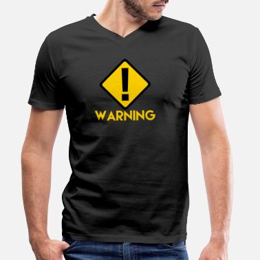 Varselskilt varselskilt - T-skjorte med V-hals for menn
