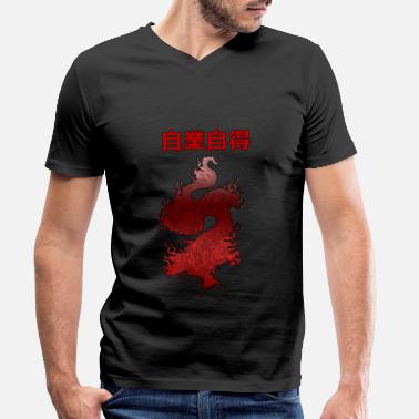 Dragon Rouge Dragon rouge - T-shirt bio col V Homme