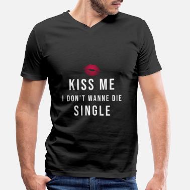 Pocałuj Mnie Pocałuj mnie - Pocałuj mnie - Koszulka męska z dekoltem w serek