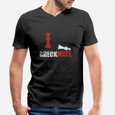 Schack Checkmate schack vintage - T-shirt med V-ringning herr