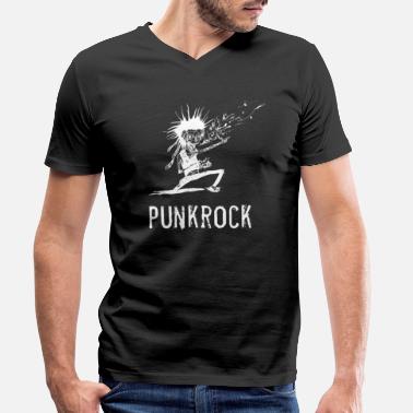 Punk Rock punk rock punk rocker punker - T-shirt bio col V Homme