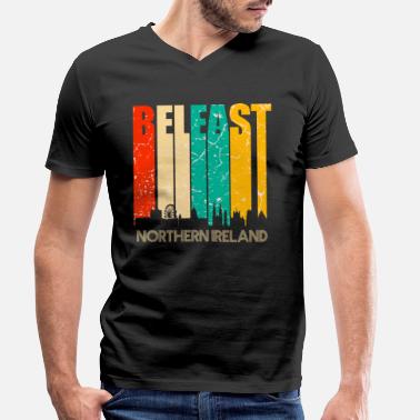 Belfast Belfast - T-skjorte med V-hals for menn
