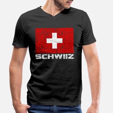 Swiss German Switzerland Swiss German - Men&#39;s Organic V-Neck T-Shirt
