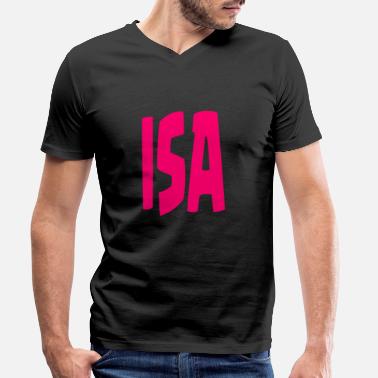 Isa Isa - Männer Bio T-Shirt mit V-Ausschnitt