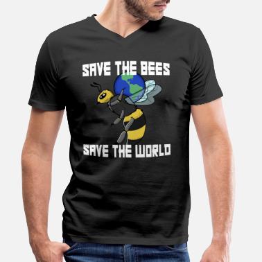 Pelastakaa Pelastakaa keet pelastakaa maailma - Miesten v-aukkoinen t-paita