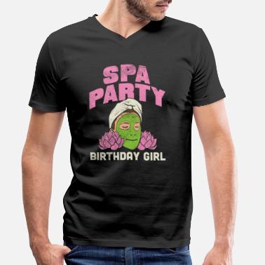 Spa Spa Party Birthday Girl Kur Beauty Resort - Männer Bio T-Shirt mit V-Ausschnitt