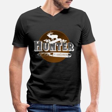 Hunting Hunter Hunting - Miesten v-aukkoinen t-paita