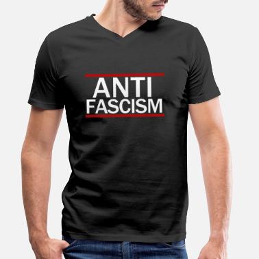 Fascisme Anti-fascisme - T-shirt bio col V Homme