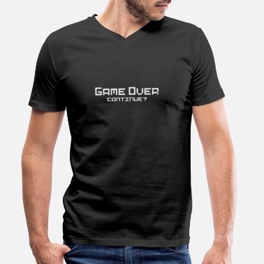 Game Over Game Over Gaming gamer - T-skjorte med V-hals for menn