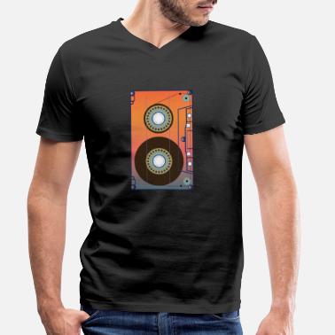 Nostalgia Retro kasetti analoginen nostalgia musiikkiteippi Hifi - Miesten v-aukkoinen t-paita