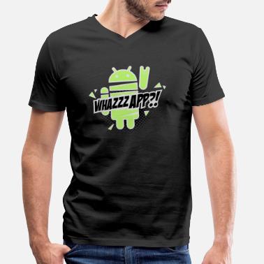 Android Paranoid Android rocks - Men&#39;s Organic V-Neck T-Shirt