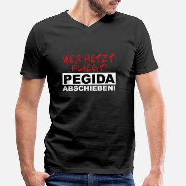 Pegida NO PEGIDA - NO LEGIDA - Men&#39;s Organic V-Neck T-Shirt