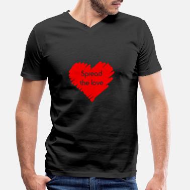 Spre Spre kjærligheten - T-skjorte med V-hals for menn
