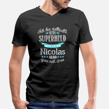 Nicolás nicolas - Männer Bio T-Shirt mit V-Ausschnitt