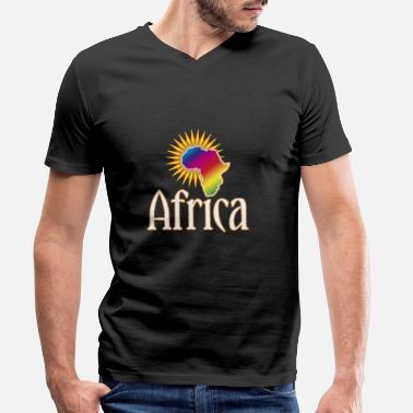 Nationalpark Afrika Kontinent Wildnis Safari Roots Reggae Music - Männer Bio T-Shirt mit V-Ausschnitt