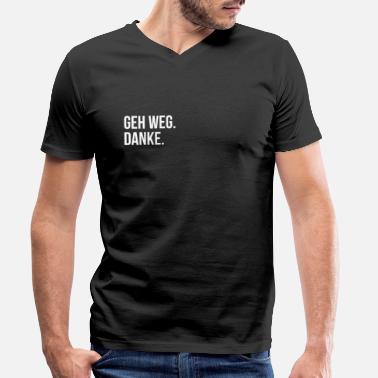 Danke Geh weg danke Abstand halten direkt gesagt humor - Männer Bio T-Shirt mit V-Ausschnitt