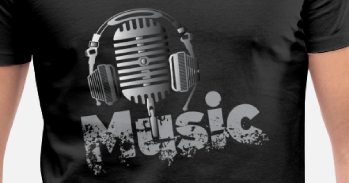Grommen slepen Tientallen Muziek zanger zanger microfoon cadeau' Mannen V-hals bio T-shirt |  Spreadshirt