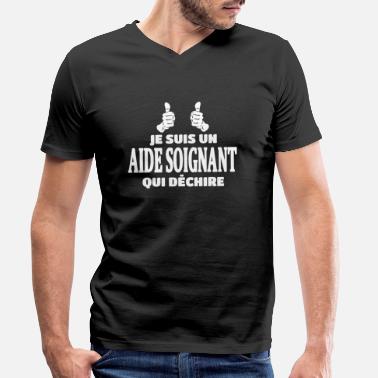 teezily T-Shirt Règles pour Vivre Aide Soignante Homme