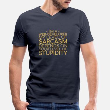 Homepage Web Developer Sarcasm | Webentwickler - Männer Bio T-Shirt mit V-Ausschnitt