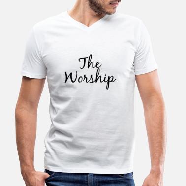Tilbedelse Tilbedelsen - T-skjorte med V-hals for menn