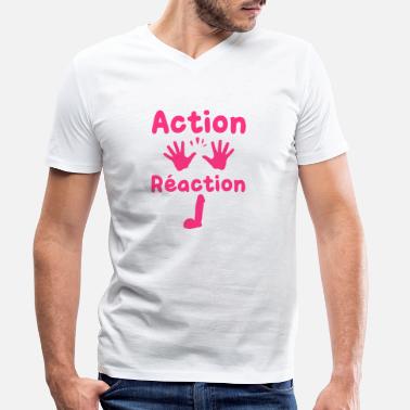 Reaktio Toiminta reaktio - Miesten v-aukkoinen t-paita