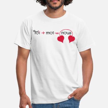 Couple Toi + Moi = Nous coeurs (1c) - T-shirt Homme