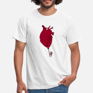 Serce Serce z balonem serca - Koszulka męska