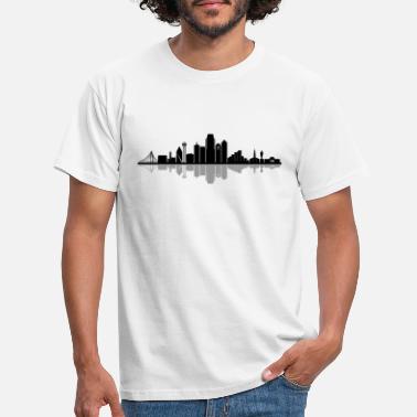 Dallas DALLAS Teksas Usa Skyline City - Koszulka męska