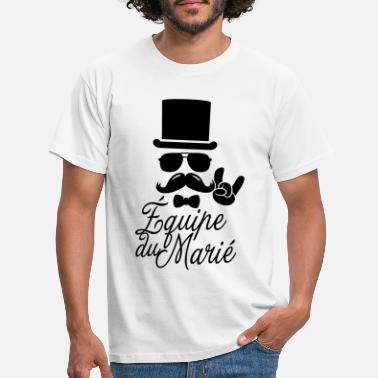Evg vintage moustache equipe du marié soirée hipster - T-shirt Homme