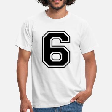 Liczba Liczba Liczba 6, sześć, liczba, liczba - Koszulka męska
