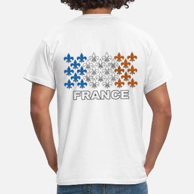 Blanc France fleurs de lys - T-shirt Homme