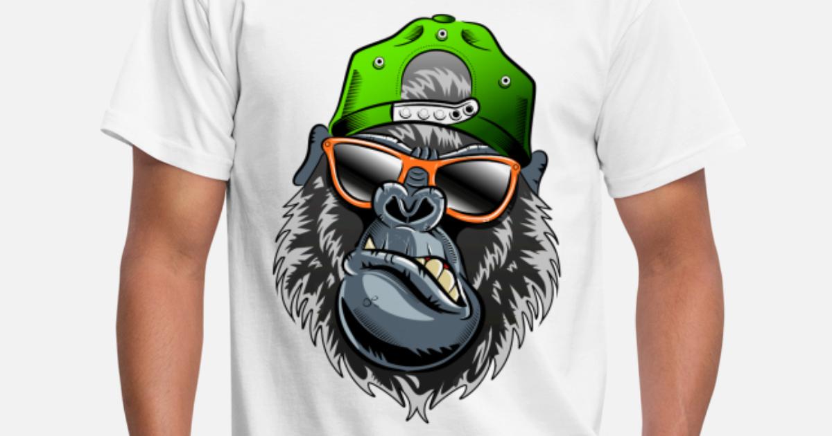 Gorilla or monkey with baseball sunglasses' Men's T-Shirt | Spreadshirt